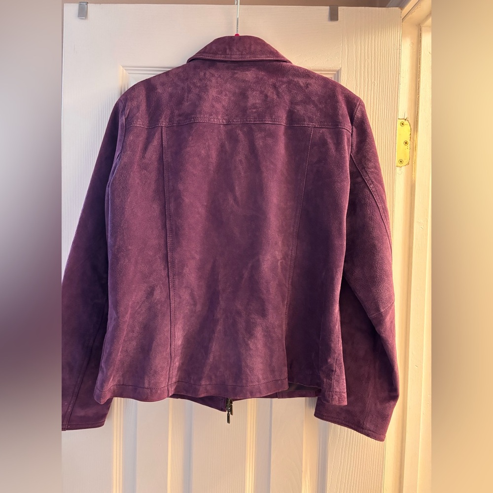 Coldwater Creek Deep Purple Suede Jacket - Picture 2 of 4